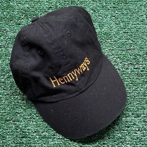 Black Cap with Gold Embroidery